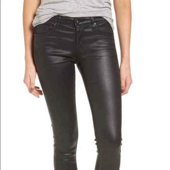 ag faux leather jeans